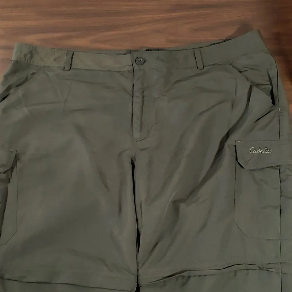 Cabela's Cedar Crossing Convertible Fishing Hiking Pants Army‎ Green 44